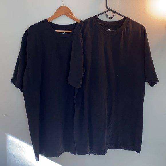 Lot of **2** Harbor Bay Black Tee T Shirts Crew Neck Men's 2XL - Picture 2 of 8